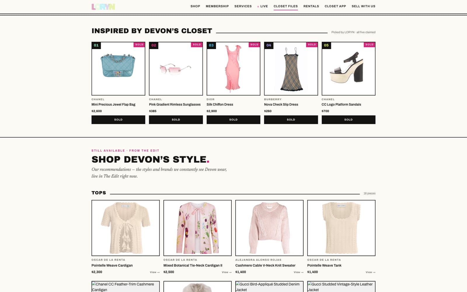 Loryn.com — the Closet Files